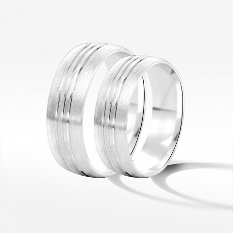 Obrączki ślubne z białego złota 6mm