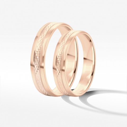 Obrączki ślubne z różowego złota 4mm