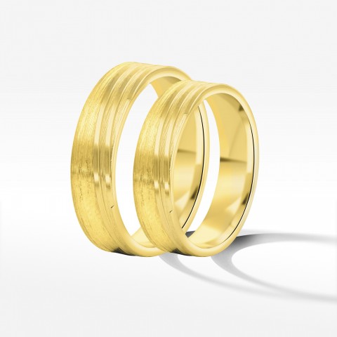Obrączki ślubne z żółtego złota 5mm