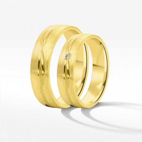 Obrączki ślubne z żółtego złota 5mm