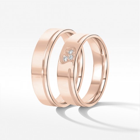 Obrączki ślubne z różowego złota 5.5mm