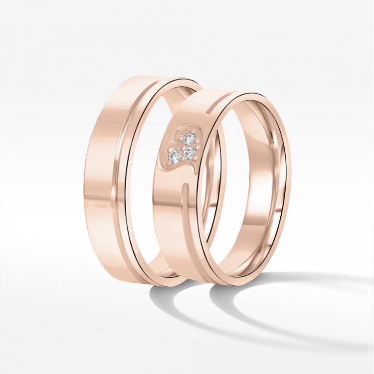 Obrączki ślubne z różowego złota 5.5mm