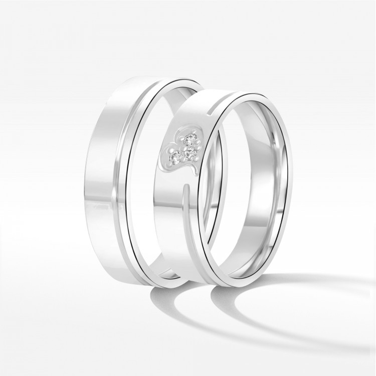 Obrączki ślubne z białego złota 5.5mm