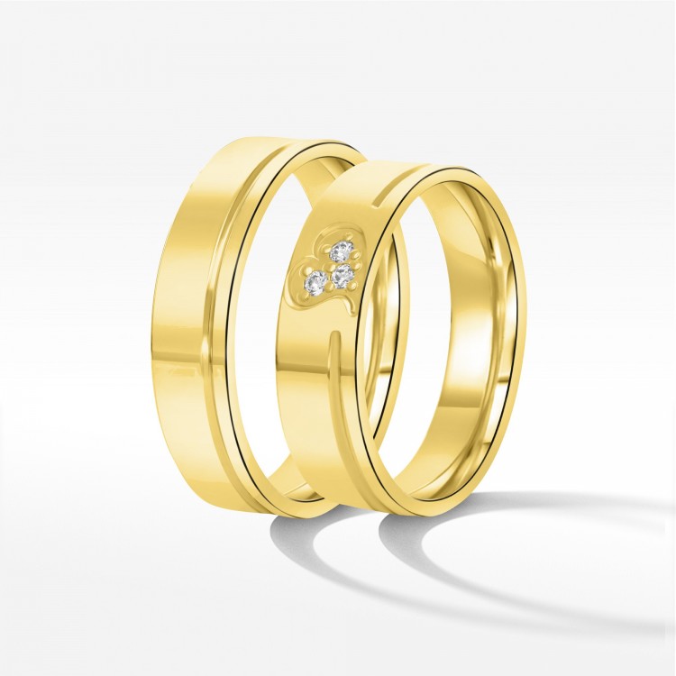 Obrączki ślubne z żółtego złota 5.5mm