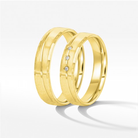 Obrączki ślubne z żółtego złota 5mm