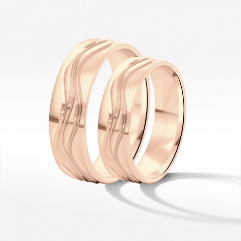 Obrączki ślubne z różowego złota 5.5mm