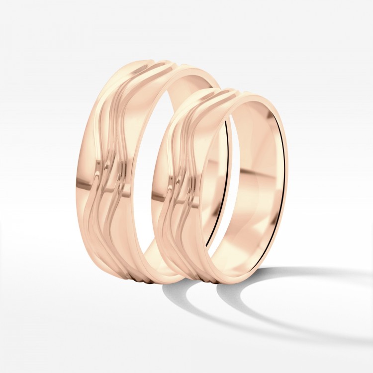 Obrączki ślubne z różowego złota 5.5mm