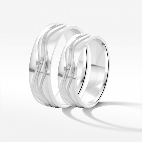 Obrączki ślubne z białego złota 5.5mm