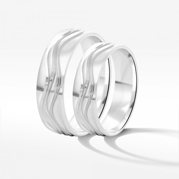 Obrączki ślubne z białego złota 5.5mm