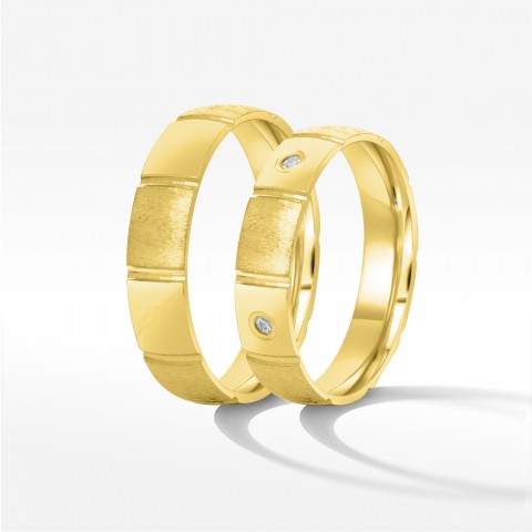 Obrączki ślubne z żółtego złota 5mm