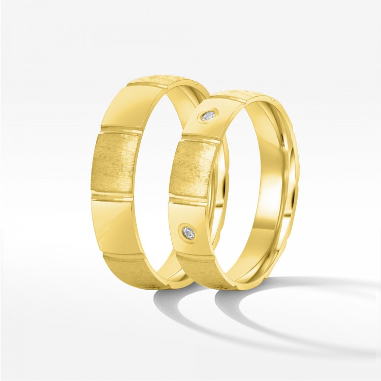 Obrączki ślubne z żółtego złota 5mm