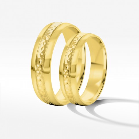 Obrączki ślubne z żółtego złota 5mm