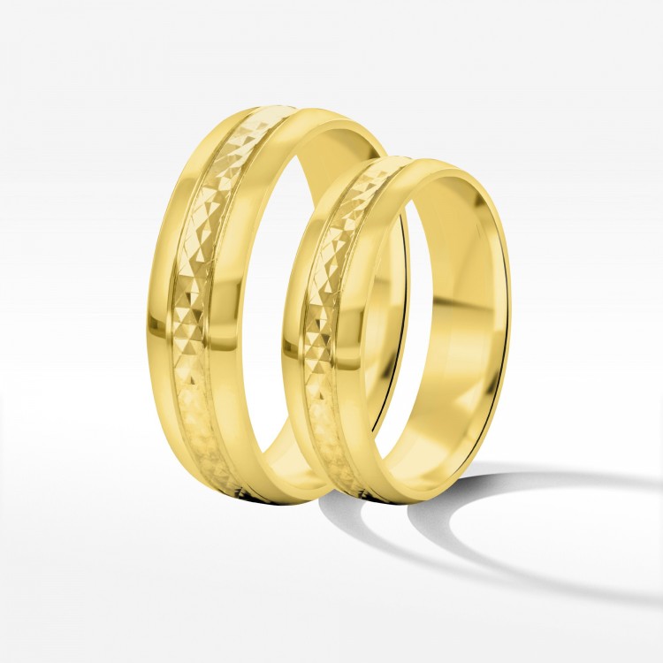 Obrączki ślubne z żółtego złota 5mm