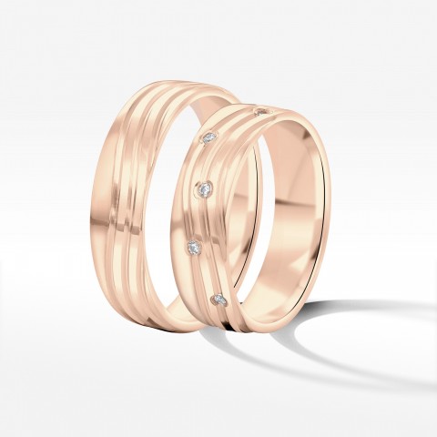 Obrączki ślubne z różowego złota 5.5mm