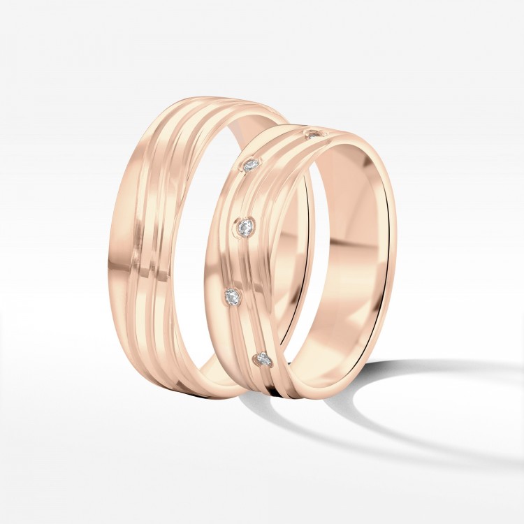 Obrączki ślubne z różowego złota 5.5mm