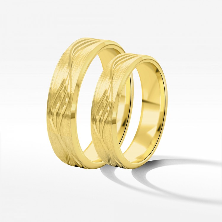 Obrączki ślubne z żółtego złota 5mm