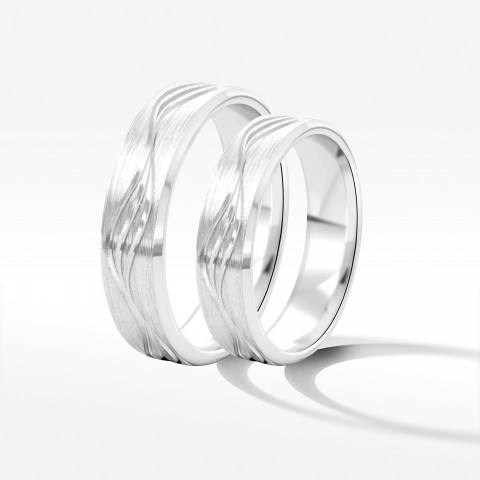 Obrączki ślubne z białego złota 5mm