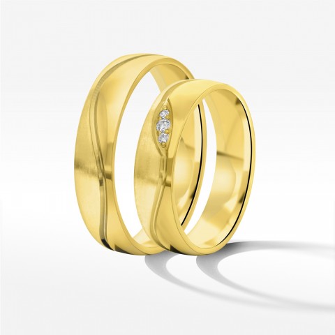 Obrączki ślubne z żółtego złota 5mm