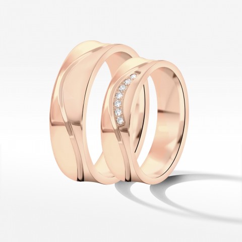 Obrączki ślubne z różowego złota 5.5mm