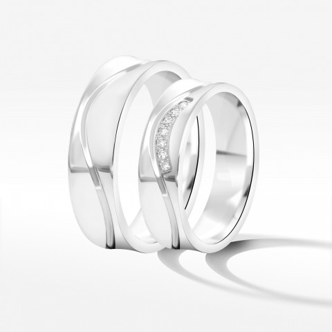 Obrączki ślubne z białego złota 5.5mm