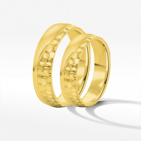 Obrączki ślubne z dwukolorowego złota 5mm