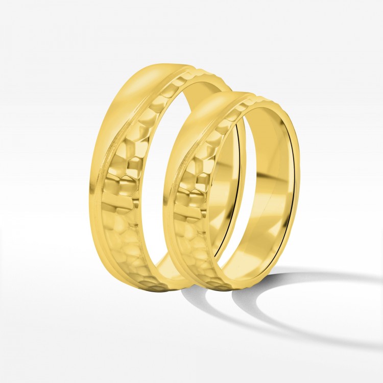 Obrączki ślubne z dwukolorowego złota 5mm