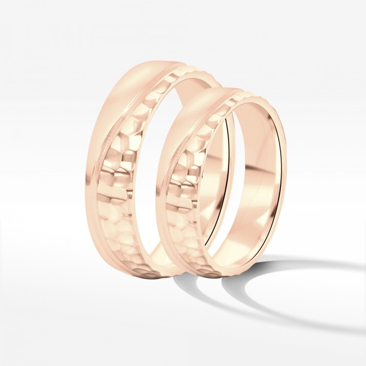Obrączki ślubne z różowego złota 5mm