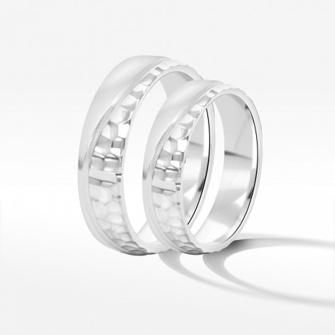 Obrączki ślubne z białego złota 5mm