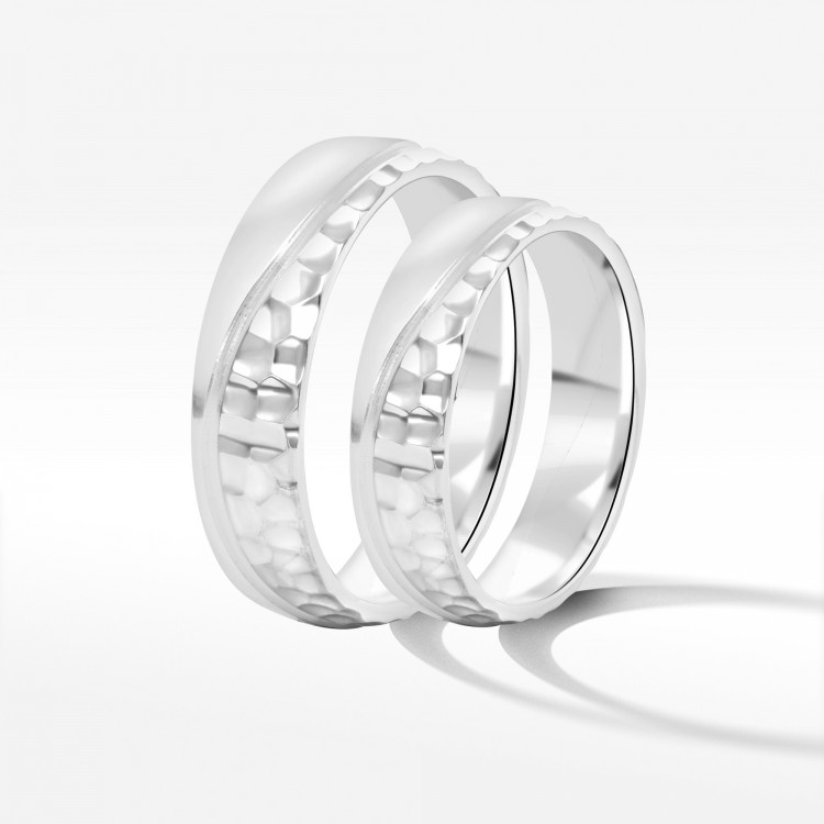 Obrączki ślubne z białego złota 5mm