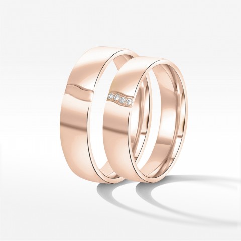 Obrączki ślubne z różowego złota 5.5mm