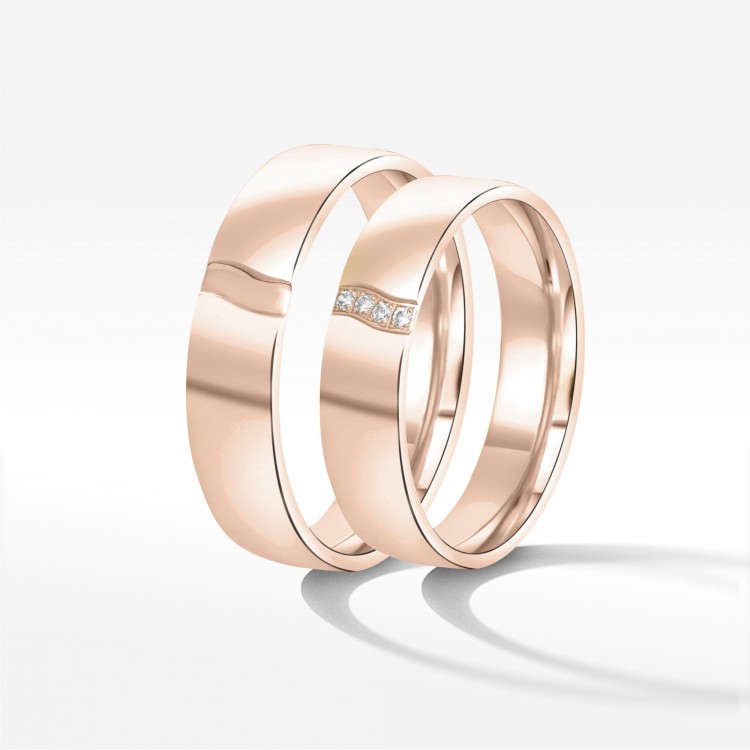 Obrączki ślubne z różowego złota 5.5mm