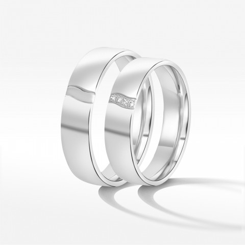 Obrączki ślubne z białego złota 5.5mm