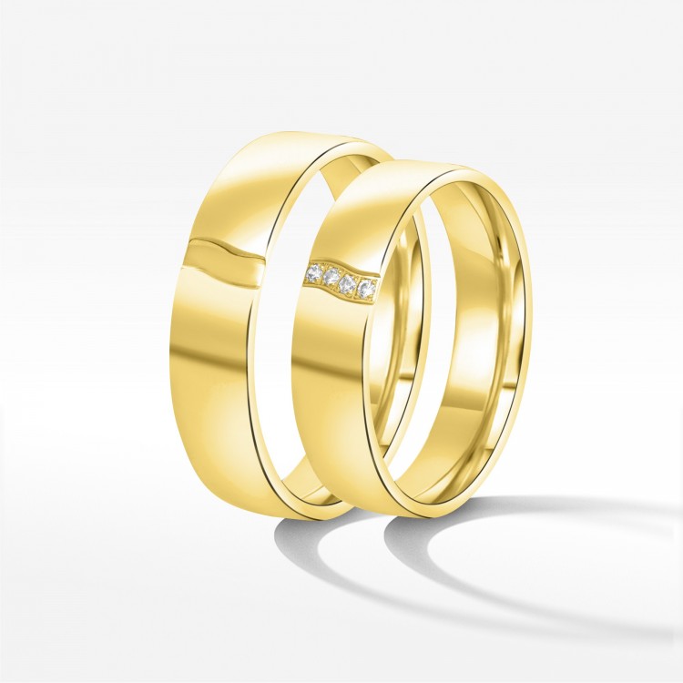 Obrączki ślubne z żółtego złota 5.5mm