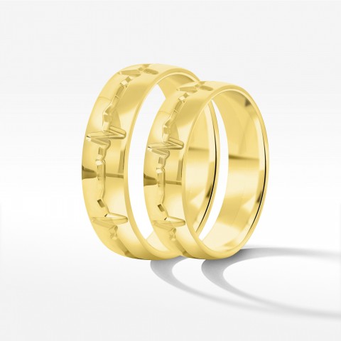 Obrączki ślubne z dwukolorowego złota 5mm