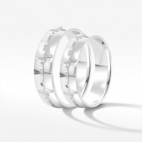 Obrączki ślubne z białego złota 5mm