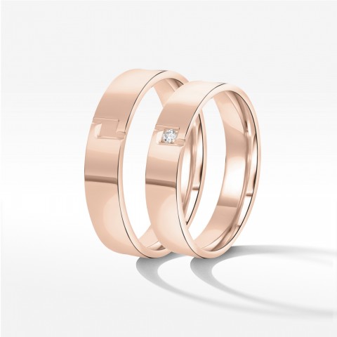 Obrączki ślubne z różowego złota 4mm