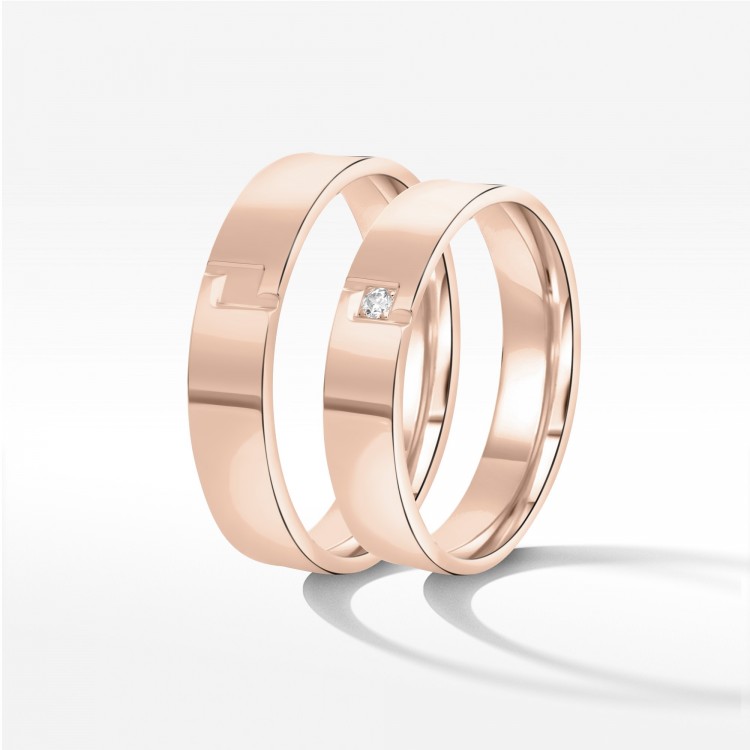 Obrączki ślubne z różowego złota 4mm
