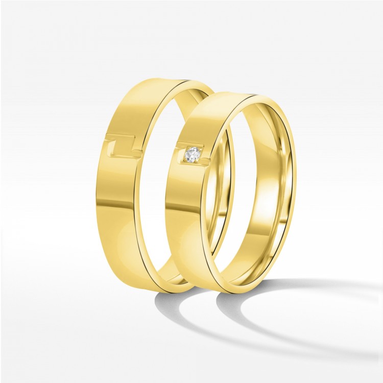 Obrączki ślubne z żółtego złota 4mm