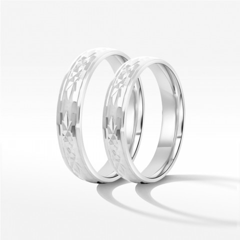 Obrączki ślubne z białego złota 4mm