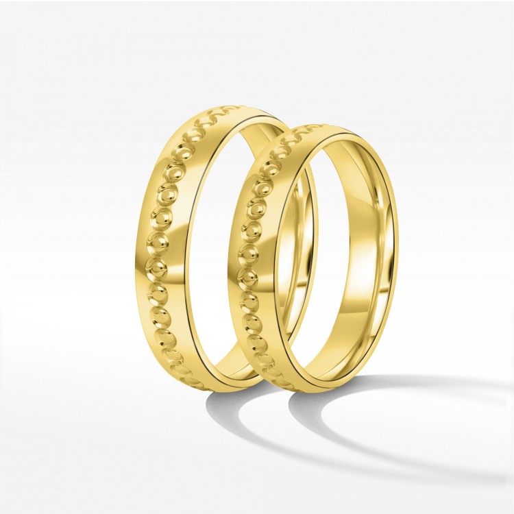 Obrączki ślubne z żółtego złota 4mm