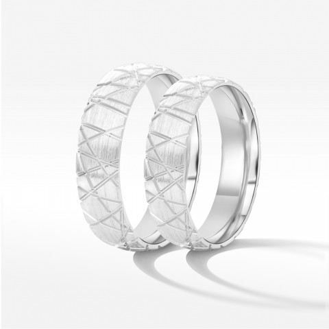 Obrączki ślubne z białego złota 5mm