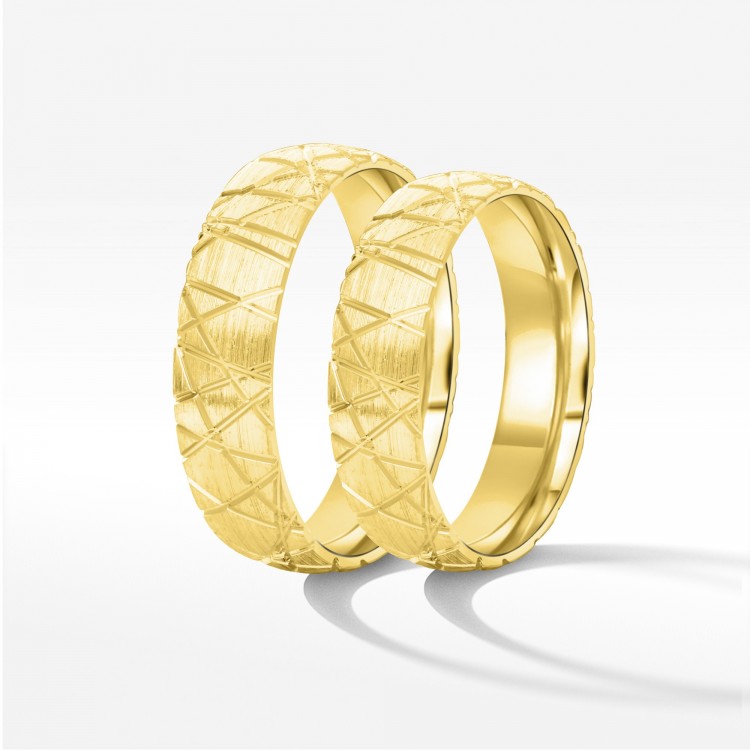 Obrączki ślubne z żółtego złota 5mm