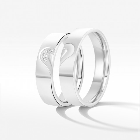 Obrączki ślubne z białego złota 5mm