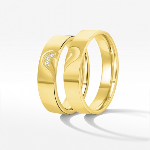 Obrączki ślubne z żółtego złota 5mm