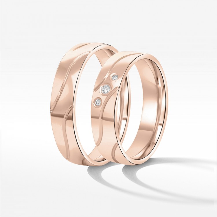 Obrączki ślubne z różowego złota 5.5mm