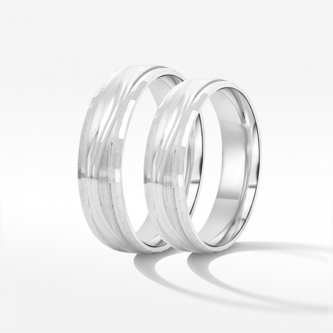 Obrączki ślubne z białego złota 5mm