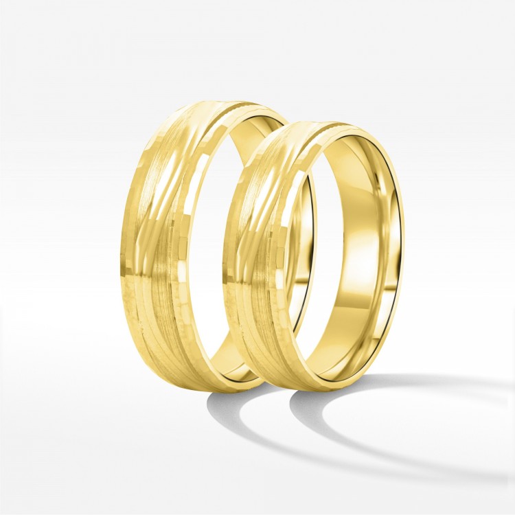 Obrączki ślubne z żółtego złota 5mm