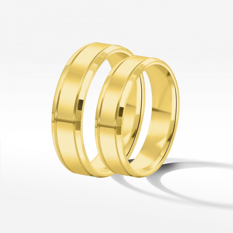 Obrączki ślubne z żółtego złota 5mm