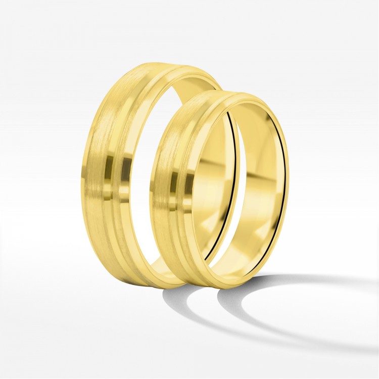 Obrączki ślubne z żółtego złota 5mm