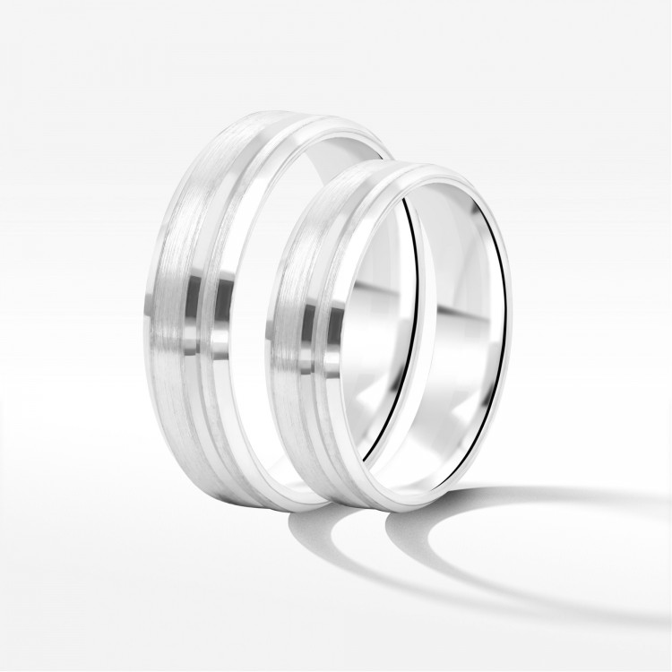 Obrączki ślubne z białego złota 5mm